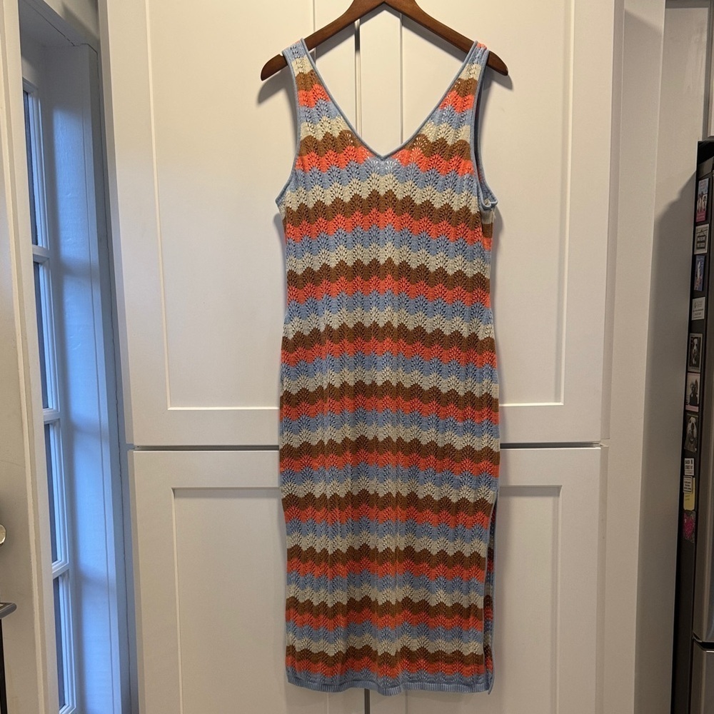 Crocheted Long Rip Curl Santorini Sun Multicolor Dress NWT Size XL
